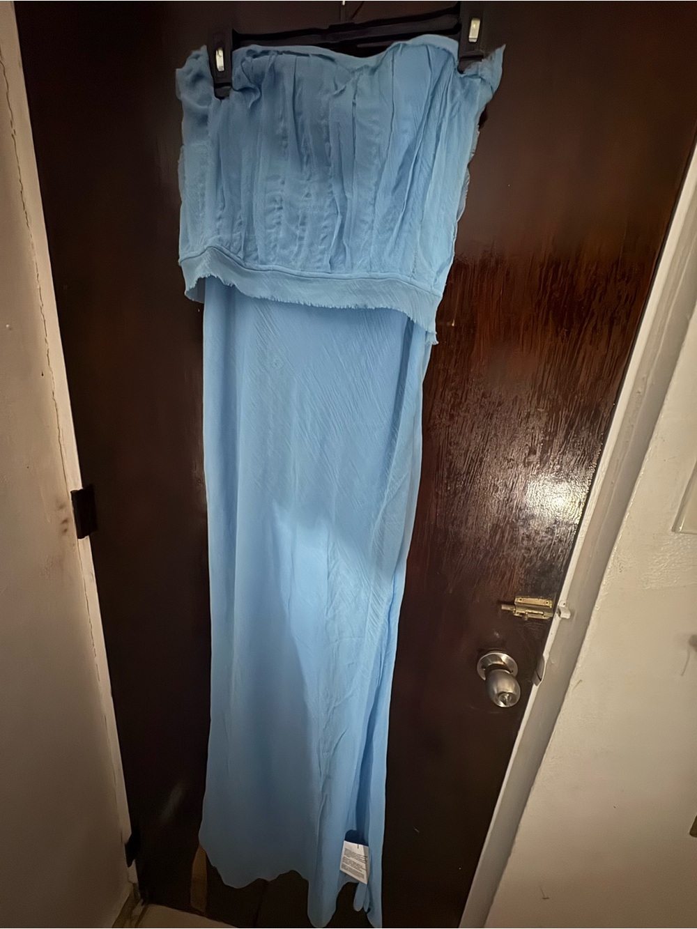 NWT ASOS Strapless Baby Blue Formal Dress. Size 4.